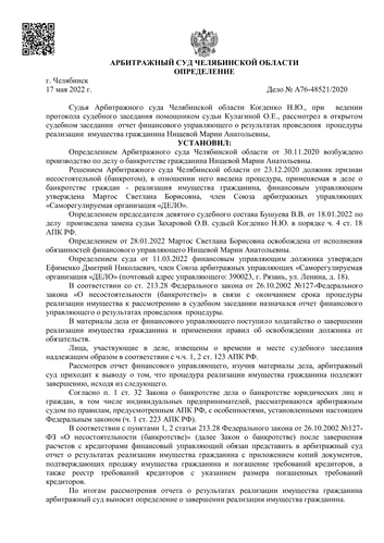 Нищева Мария Анатольевна