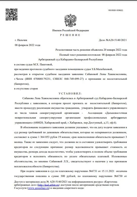 Судебное дело А20-5140/2021